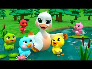 Five Little Ducks Song with Colors | Newborn Baby Songs & Nursery Rhymes - Videos For Kids