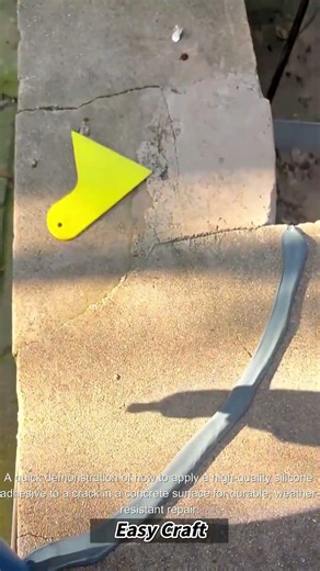 Concrete crack sealant application leak proof repair process #repair #shorts