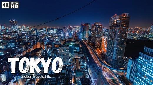Tokyo, Japan 4K: Relaxing cinematic drone journey