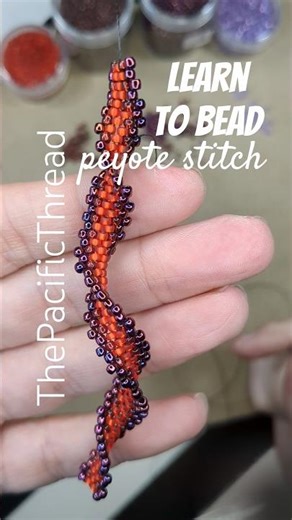 peyote stitch hoop earrings #beadedearrings #seedbeads #beadingforbeginners