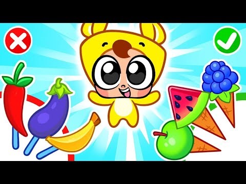 Learn Wild Fruits and Veggies 🍏 Yummy Cartoons For Kids 🍉Educational Stories