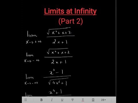 Calculus 1 : Limits at infinity (Part 2)
