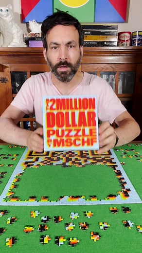 10 hours into The 2 Million Dollar Puzzle by @mschfz. #almostdone #puzzle #jigsawpuzzle #mschf #2mpuzzle #challenge #satisfaction