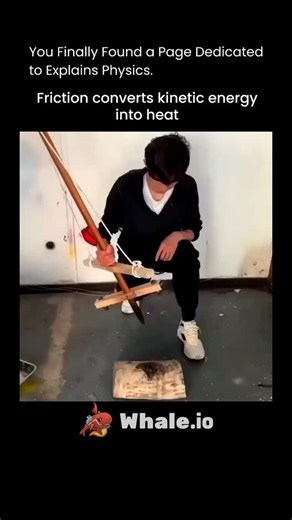 Explains Physics on Instagram: "Before machines could calculate efficiency or track energy loss, heat was created the simplest way possible—by forcing motion to surrender its speed. Kinetic energy met resistance, and in that collision, warmth bloomed across metal, wood, or friction pads. . . The transformation relied on control. Too much force, and components scorched or warped. Too little, and the conversion barely registered, leaving surfaces cool and energy unspent. . . Engineers learned to s