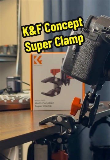 This camera clamp mount is insanely versatile—locks onto just about anything and gives you full 360° adjustability. Perfect for phones, action cams, or DSLR setups 🎥🔥 #ContentCreatorGear #CameraMount #kandfconcept #TechGear #TikTokFinds