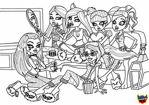 Free printable Monster High coloring page