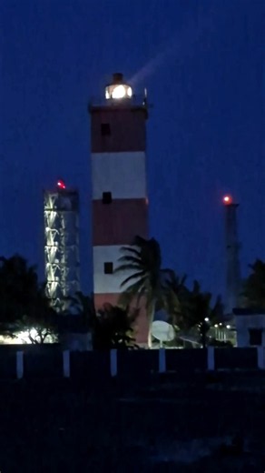 lighthouse night view #antervedi #travel