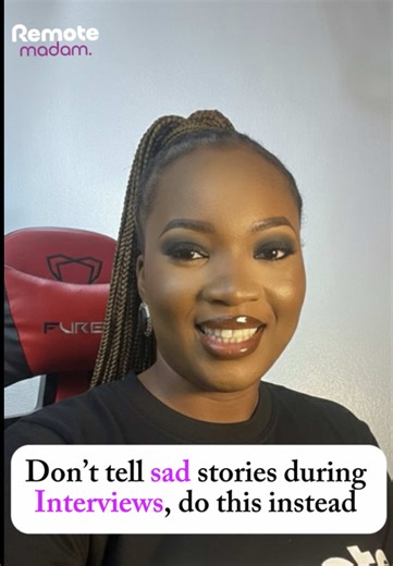 Interviews are not therapy sessions. Watch till the end to learn what to say instead and how to answer interview questions like a professional. Follow for more remote job tips that actually work.