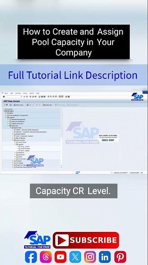 How to Create and Assign Pool Capacity in Your Company | Master Data | SAP Tutorial For Beginners