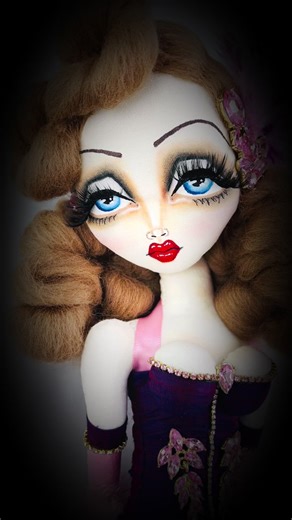 OOAK art doll Vanessa #vintageera #vintagelife #handmadedoll