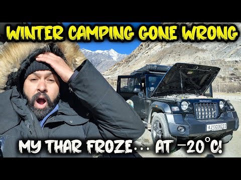 Winter Camping Expedition Turned Into Survival… My Caravan Thar Struggled!