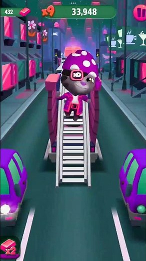 Talking Tom Gold Run Santa Pirate Tom Escape All Obstacles & Springs All Las Vegas City Trap #Shorts