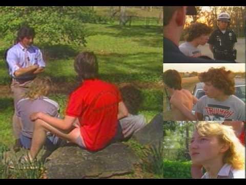 1980s. Geraldo talks to runaways picked up by the police, oversees reunion