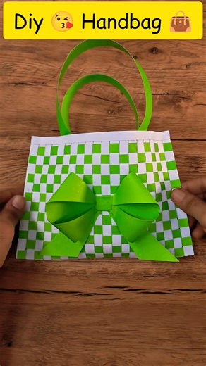 Paper Handbag DIY 👜 | Easy Paper Bag Craft | Mini Paper Purse #shorts #diy #papercraft #handmade