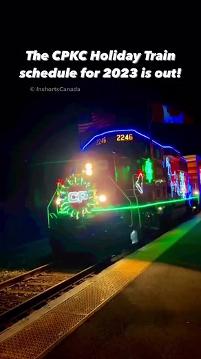 🚂 All Aboard the CPKC Holiday Train 2023! 🚂 Save and Share this reel so that you don’t miss out on the dates and location. The iconic ✨CPKC Holiday Train✨ is back for its 25th year🎉🎄 raising money, food, and awareness for local food banks across North America! 🚂🌟 Starting Nov 20th, this festively-lit locomotive will journey through Canada and the US until Dec 19th, making stops in cities like Toronto, Montreal, Calgary, Saskatoon, and more! 🇨🇦🇺🇸 At each stop, crowds can enjoy FREE live