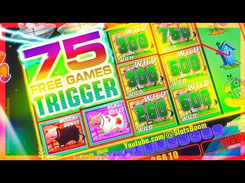 MAX BET MOOLAH TRIGGER!!! 75 Free Games - Invaders Return From The Planet Moolah - CASINO SLOTS