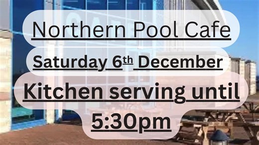 ✨ Exciting News! Extended Hours for the Ramsey Firework Display ✨ To celebrate the Ramsey Firework Display, The Northern Pool Café is extending its kitchen hours! Join Us Before the Show 🍔 Hot Food: Served until 5:30 PM ☕ Hot Drinks & 🍰 Cakes: Available until 6:00 PM Warm up with a tasty meal, a comforting drink, or a sweet treat before the fireworks begin! 🎆 Why Visit Us Before the Fireworks? Perfect Location: Just a short walk from the Ramsey Firework Display site. Warm & Cozy: Come in from