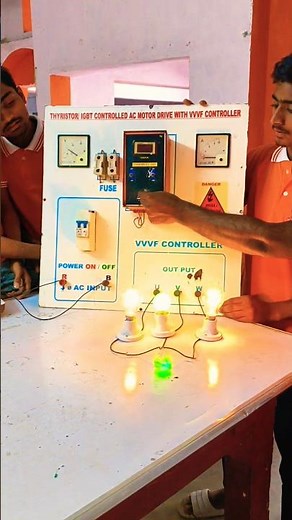 Thyristor IGBT single phase to 3 phase voltage control ITI practical #skills_test