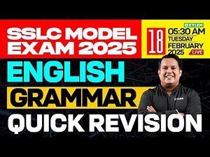 SSLC Model Exam 2025: English - Grammar | Quick Revision | Xylem SSLC
