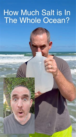 How Much Salt Is in The Ocean! sea water to salt! #shorts