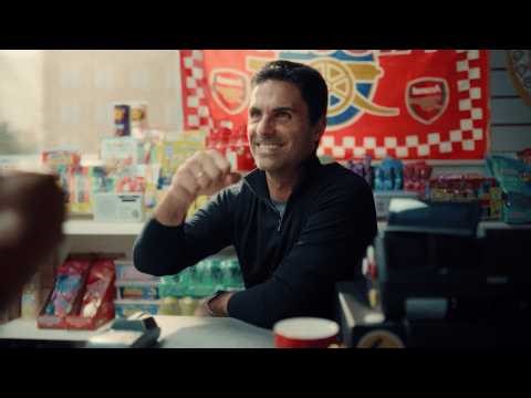 The Arsenal app has landed l Spot the cameos in Mikel Arteta's corner shop ⚡️