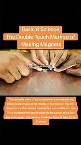 Basic 8 Science - The Double Touch Method of Making a Magnet