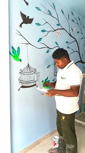 28K views · 340 reactions | Amazing Wall Tree  Painting Design For Wall Decoration Ideas #treepainting #reels | Vinod Kumar Varma | Facebook