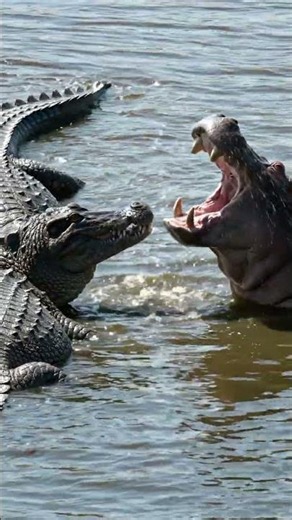Hippo vs Crocodile: The Most Intense River Battle Ever! widelife documentary 4k