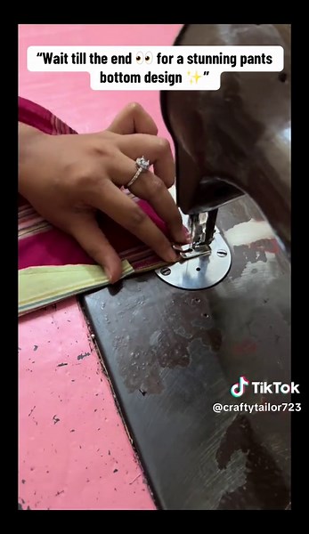 Pants bottom design... #craftytailor #foryoupage #fyppppppppppppppppppppppp #sewingtiktok #palazzo