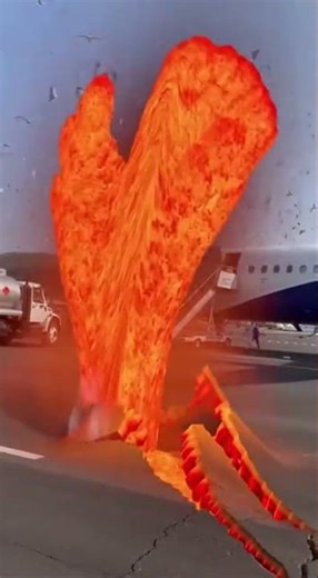 Runway Eruption: Lava Blast at Regional Airport 🌋✈️