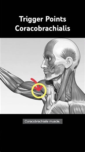 Coracobrachialis Muscle Pain Trigger Ponits & Symptoms. Anatomy Location. Nerve innervation.