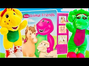Barney Board Book with Sounds Read Aloud Along ANIMAL FRIENDS SOUNDS