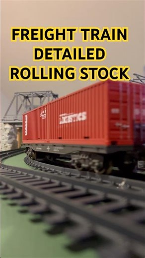 Detailed model freight train with rolling stock #modeltrains #trainlayout #freighttrain #trainstv