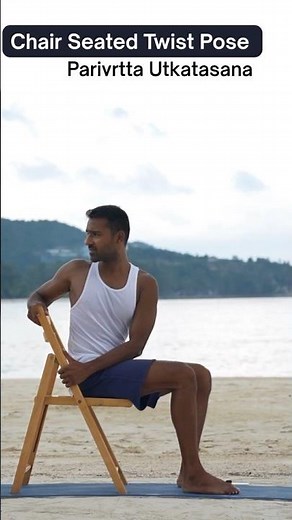 Chair Seated Twist Pose | Easy Yoga for Back Pain, Digestion & Flexibility