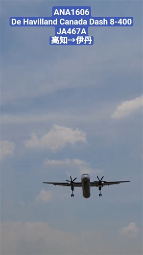 ANA1606 De Havilland Canada Dash 8-400 JA467A 高知→伊丹 #千里川土手 #デ・ハビランド・カナダ #ANA Wings