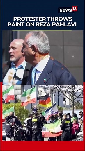 Iranian Exiled Crown Prince Reza Pahlavi Attacked in Berlin as Protester Throws Paint | N18S