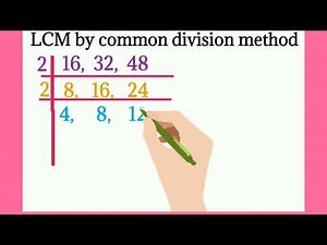 lcm | lcm | lcm by common division method | least common multiple | #maths #lcm #leastcommonmultiple