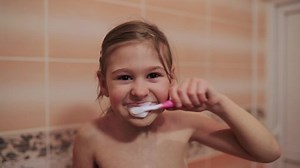 Little Cute Child Girl Brushing Teeth Stock Footage Video (100% Royalty-free) 1046237044 | Shutterstock