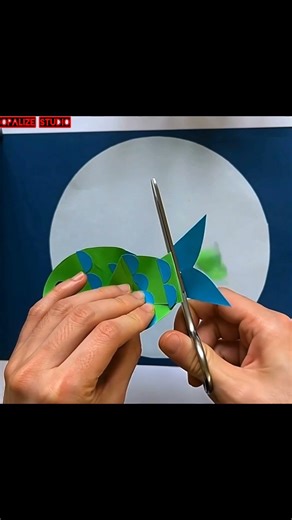 Paper Craft. Paper Fish Making. #papercraft #making #youtubeshorts #foryou