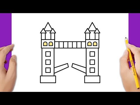 How to draw a bridge | How to draw London Bridge easy