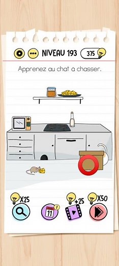 Brain test niveau 193 - Apprenez au chat à chasser