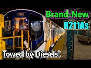 ⁴ᴷ⁶⁰ Brand New R211As being Towed to Coney Island Yard through 9th Avenue!