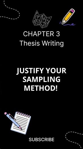 Justify Your Sampling Method #ThesisTips #SamplingMethod #youtubeshorts