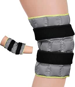 Knee Ice Pack Wrap for Injuries Reusable, Hot and Cold Gel Knee Wrap for Replacement Surgery Pain Relief, Injury Recovery, Swelling-Grey