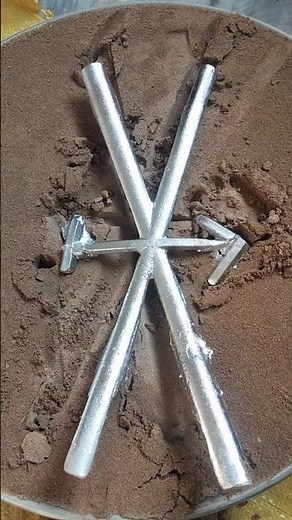 Molten Metal Casting Cross Runner & Sprue Creation #shorts