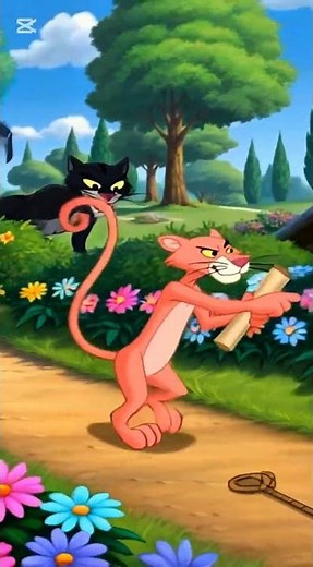 Pink Panther Treasure Map #animation #cartoon #shorts