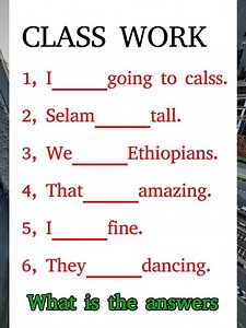 Class work