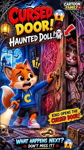 🦊 Kiko Opens the Cursed Door! 😱 | The Haunted Doll Wakes Up 👻