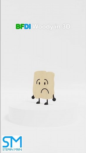 3D Realistic BFDI Woody #shorts #bfdi