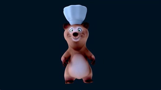 Bear, Animal, 3D. Free Stock Video